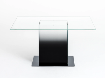 DONALD - Square crystal and stainless steel table by Glas Italia - view 2